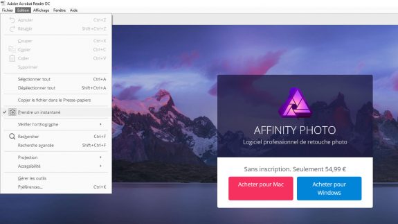 Affinity Photo remplacer les polices pdf