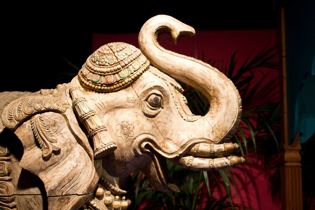 Photo sculpture indienne éléphant